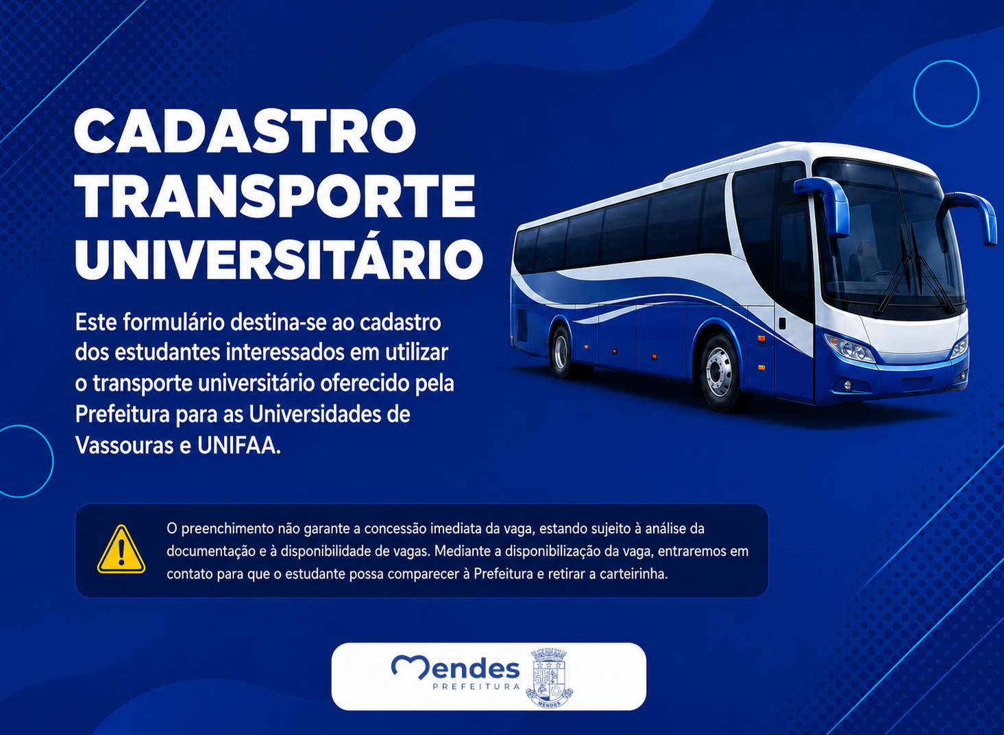 Cadastro Transporte Universitário